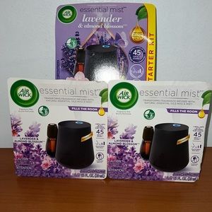 3 Air Wick Essential Mist Lavender & Almond Blossom Air Freshener